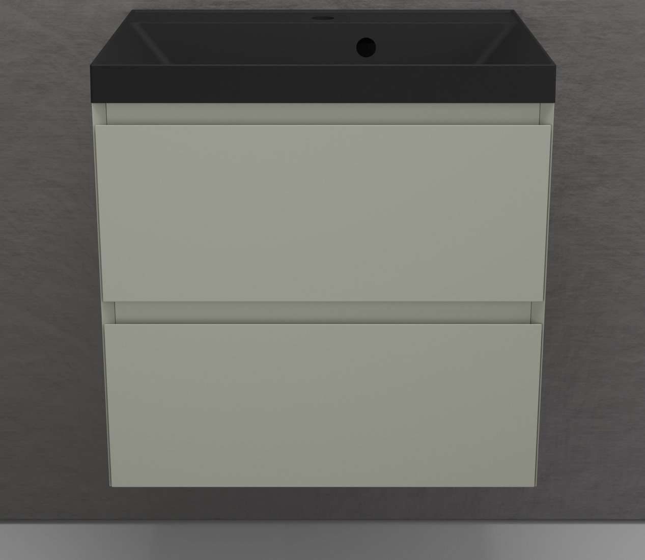 Symbolite Тумба под умывальник Манхэттен 60 Plus 2 ящика + Asti 60x45 (подвесная, олива/антрацит)