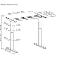 Стол для работы стоя ErgoSmart Ergo Desk Prime 1200x650x18 мм (альпийский белый/белый)