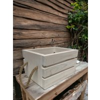 Ящик Florbox Деревянный интерьерный 24.9×15×18.5 см (белый)