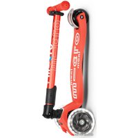 Трехколесный самокат Micro Maxi Micro Deluxe LED Foldable (коралловый)