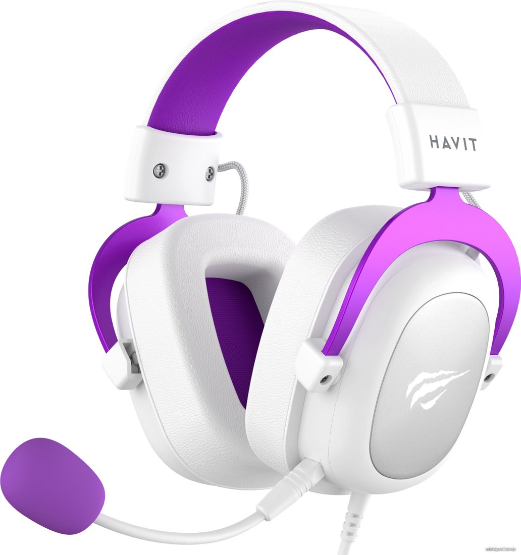 Наушники Havit Gamenote H2002d (белый/фиолетовый)