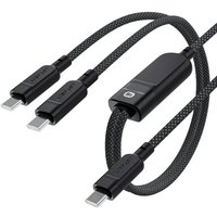 Разветвитель ttec 2DK55S USB Type-C 2x - USB Type-C (1.2м, черный)