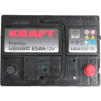 Автомобильный аккумулятор KRAFT Premium R+ (65 А·ч)