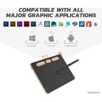 Графический планшет Parblo Ninos S (розовый)