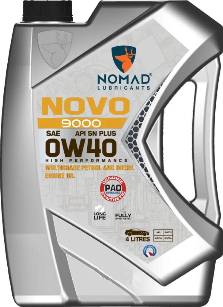 

Моторное масло Nomad Novo 9000 0W-40 API SN PLUS ACEA A3/B4 4л