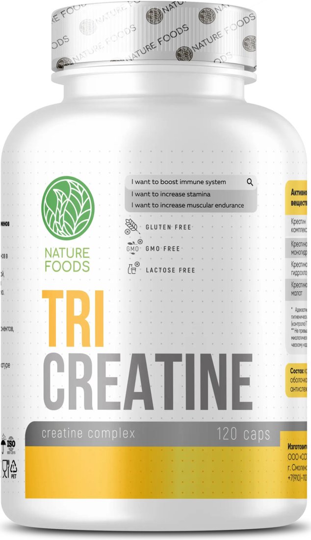 Комплекс Nature Foods Tri-Creatine Сaps (120 капсул)