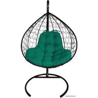 Подвесное кресло M-Group XL 11120404 (черный ротанг/зеленая подушка)