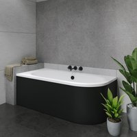 Ванна Lauter Bliss 150 L 21201051L (с каркасом и сифоном 21Y11021 матовый черный)