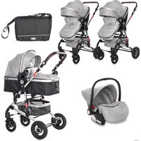 Универсальная коляска Lorelli Alba Premium Set 2021 (3 в 1, opaline grey)