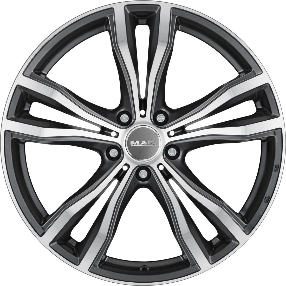 

Литые диски MAK X-Mode 20x9" 5x112мм DIA 66.6мм ET 35мм Gun Met-Mirror Face