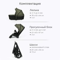 Универсальная коляска Tomix Walker BD101B (2 в 1, green)