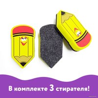 Набор губок для стирания Юнландия Карандаш 237508 (3 шт)