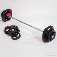 Штанга Atlas Sport металлическая с обрезиненными дисками 20 кг