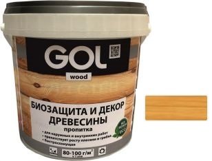 Пропитка GOL Wood Aqua Защитно-декоративная 0.9 кг (калужница)