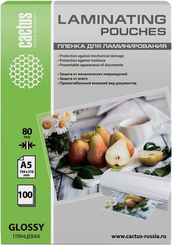 CACTUS глянцевая A5, 80 мкм, 100 л