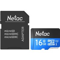 Карта памяти Netac P500 Standard 16GB NT02P500STN-016G-R (с адаптером)