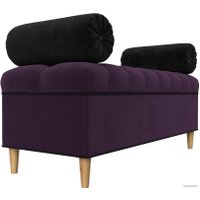 Банкетка Лига диванов Глория 113666 (велюр фиолетовый/черный/черный)
