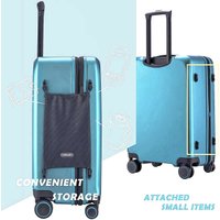 Чемодан-спиннер Verage Freeland 20062-M+ 68 см (серебристо-голубой)