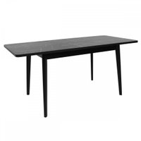 Кухонный стол Виста Сиена-ПУ 78x120/167 (мрамор черный/матовый черный)