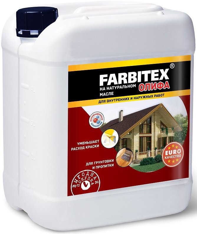 

Пропитка Farbitex Олифа на натуральном масле 3 л