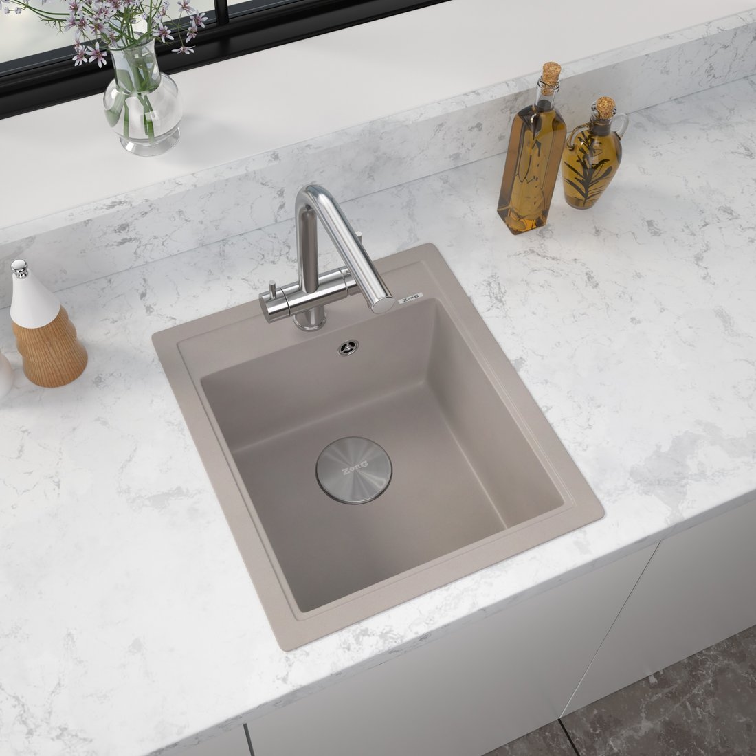 

Кухонная мойка ZorG Rock 46 Premium alumetallic