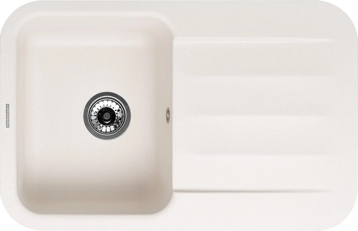 

Кухонная мойка KUPPERSBERG Lira 1B1D White Alabaster
