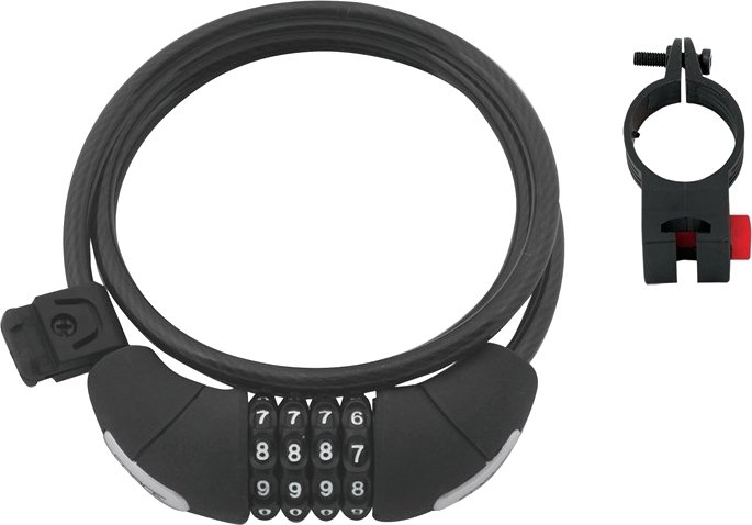 

Тросовый велосипедный замок Force Lux кодовый 120/8 49115