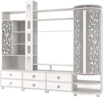 Стенка Bravo Мебель Палермо бар справа (золотой ясень/файн-лайн)