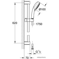 Душевой гарнитур  Grohe New Tempesta Cosmopolitan 100 27579002