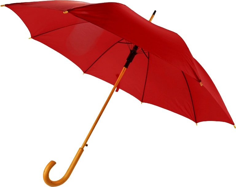 

Зонт-трость SunShine Arwood деревянная ручка красный
