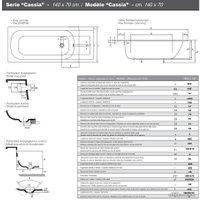 Ванна Smavit Cassia Titanium 140x70 (с ножками Etalon)