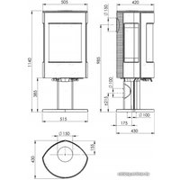 Свободностоящая печь-камин Dovre Astro3CB/P