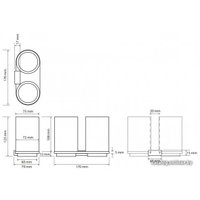 Набор стаканов для зубной щетки и пасты Bemeta Galla 108110020