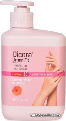 Dicora Мыло жидкое Citrus & Peach с витамином С 500 мл