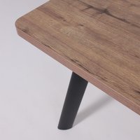 Кухонный стол Мамадома Leon lux radial-180 раздвижной 180-240х95 (дуб веллингтон/черный)