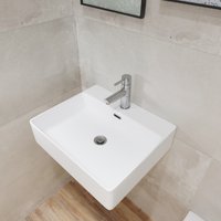 Умывальник Lauter 21478 + клапан 9229832 + сифон 21635B (черный матовый)