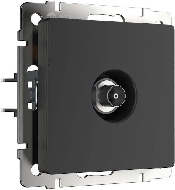 

Розетка телевизионная Werkel W1184008 (черный матовый)
