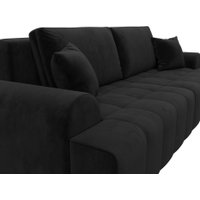 Диван Лига диванов Лига-080 131119 (велюр Seven 35 черный)