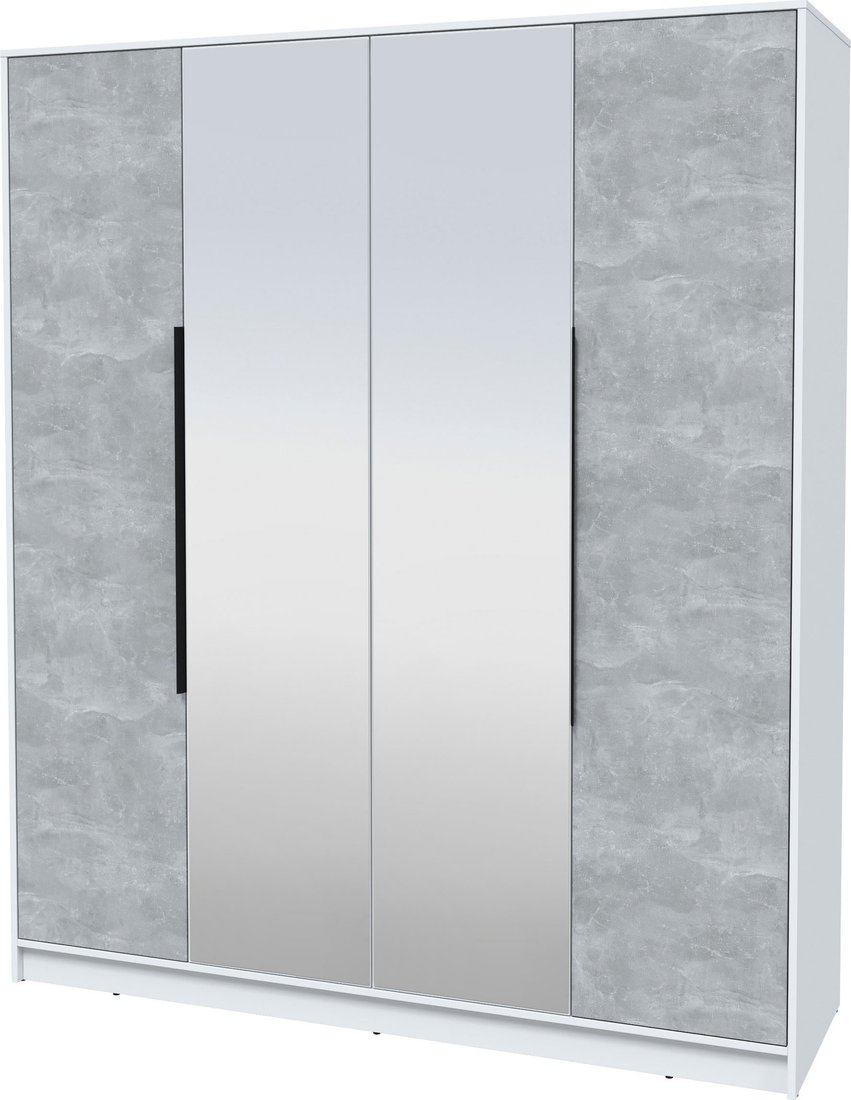 

Шкаф распашной Интерлиния Концепт КТ-Ш4з (бетон/белый платинум)