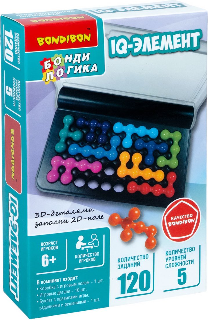 

Настольная игра Bondibon БондиЛогика IQ-Элемент ВВ5819