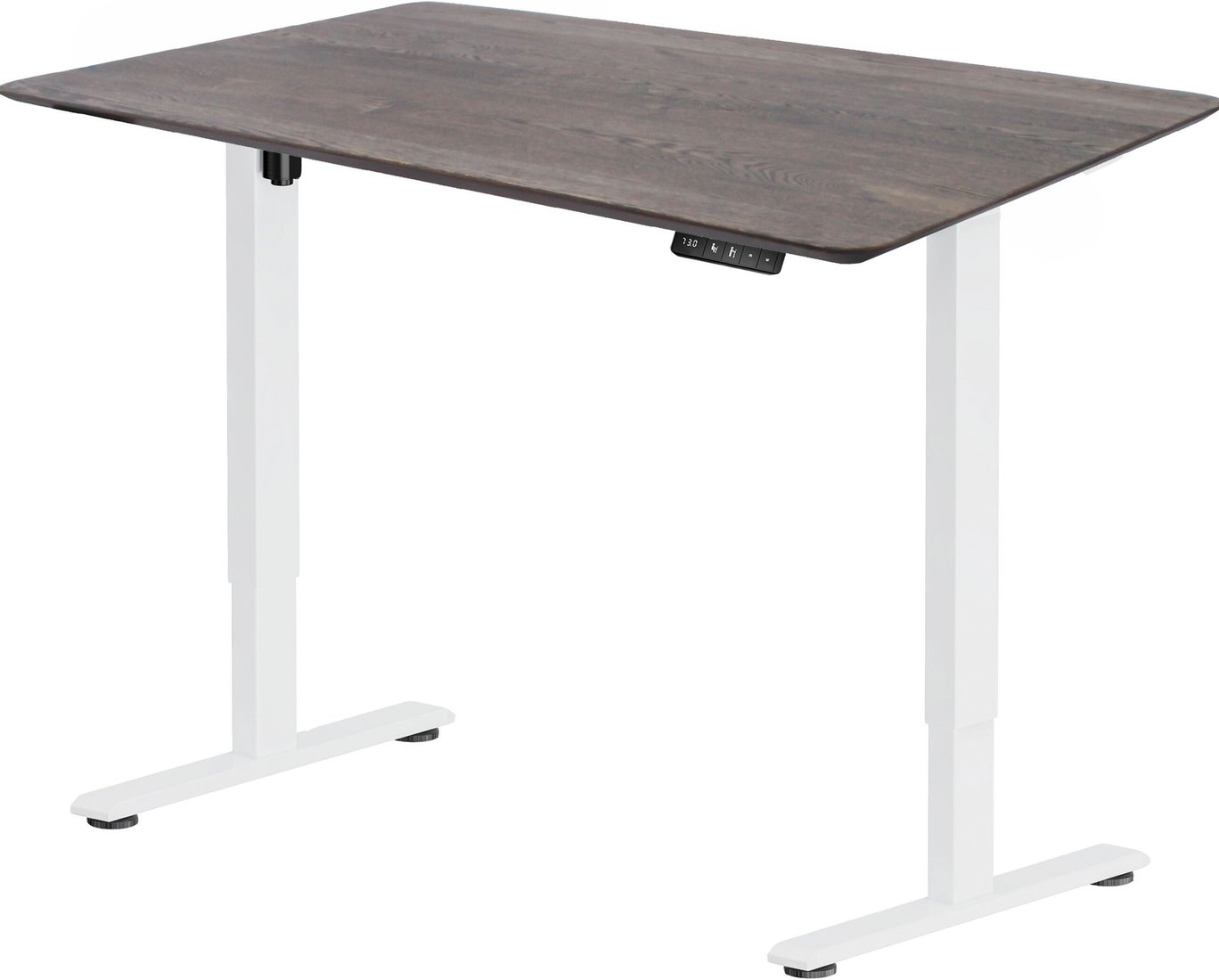 Стол с регулировкой высоты ErgoSmart Wooden Electric Desk Prime 1300х750х27 мм (скошенный край, дуб галифакс/белый)