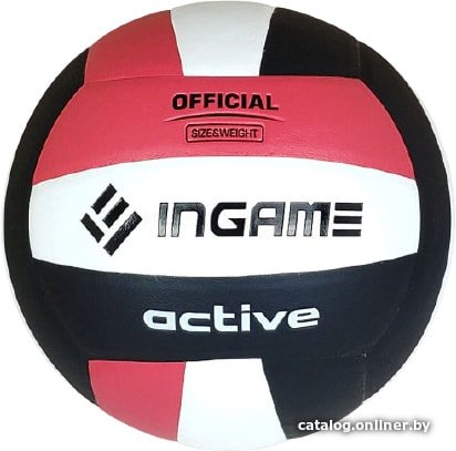 Волейбольный мяч Ingame Active (5 размер, белый/красный/черный)