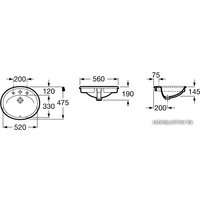 Умывальник Roca Java 56x47.5 (327863000)
