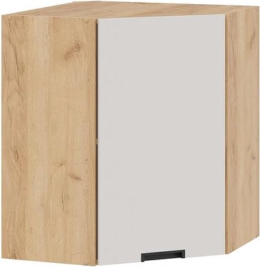 

Шкаф навесной Трия Гренада 1В6У угловой с одной дверью (дуб крафт золотой/холст мокко)