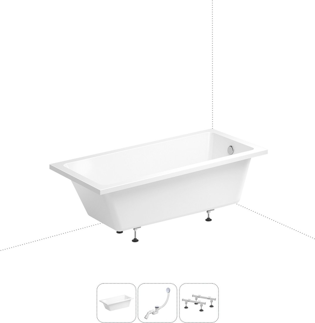 

Ванна Wellsee FreeDom 180x85 231103005 (встраиваемая ванна белый глянец, ножки, сифон-автомат хром)