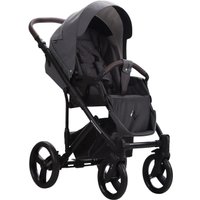 Универсальная коляска BEBETTO Magnum Light SE Pro (2 в 1, 07 темно-серая кожа/черная рама)