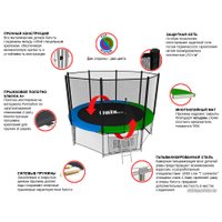 Батут Unix Line Classic 8ft Outside (синий/зеленый)