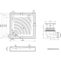 Душевой поддон Lavinia Boho Rock 3707490S 90х90