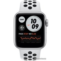 Умные часы Apple Watch Series 6 Nike 40 мм (алюминий серебристый/чистая платина)