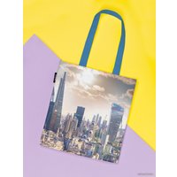 Сумка шоппер JoyArty Утренний мегаполис ткань под лен bsh_38543
